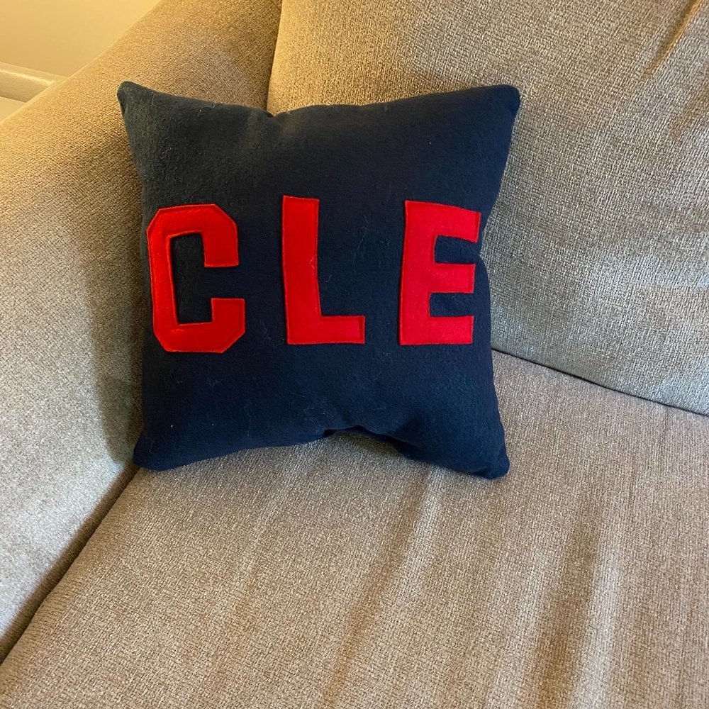 Cleveland Navy /‎ Red Decorative Pillow